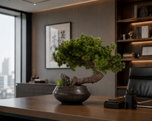 Load image into Gallery viewer, VICKY YAO - Artificial Bonsai Tree Desk Decor, Japanese Style Bonsai, Office Table Decoration, Zen Desktop Ornament, Luxury Workspace Decor