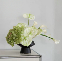 將圖片載入圖庫檢視器 VICKY YAO Faux Floral – Natural Touch Modern Artificial Arrangement with Anthurium, Calla Lily &amp; Hydrangea | Elegant Green Decor for Home &amp; Office