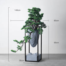 Load image into Gallery viewer, VICKY YAO Design Aesthetic - Exclusive Design Handmade Hotel Landscaping Chinese Style Aesthetic Landscape Faux Bonsai Art