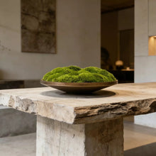 Laden Sie das Bild in den Galerie-Viewer, VICKY YAO Design Aesthetic-Real Presrrved Moss Bowl Arrangement, Zen Inspired Green Moss Centerpiece for Modern Home Decor D40cm