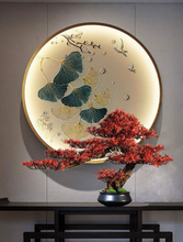 Laden Sie das Bild in den Galerie-Viewer, VICKY YAO Design Aesthetic - Exclusive Design Handmade Artificial Red Maple Leaf Faux Bonsai Tree in Pot