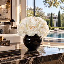 Load image into Gallery viewer, Luxury Faux Silk Flower Arrangement | Realistic White Floral Art by VICKY YAO