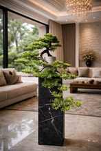 Laden Sie das Bild in den Galerie-Viewer, VICKY YAO - Realistic Japanese Black Pine Bonsai – Handcrafted Faux Tree in Ceramic Pot