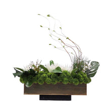 Load image into Gallery viewer, VICKY YAO - Luxury Green Floral Arrangement in Iron &amp; Marble Base – Modern Table Centerpiece for Office, Villa &amp; Hotel Decor