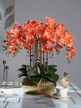 画像をギャラリービューアに読み込む, VICKY YAO Faux Floral  - Exclusive Design High End  Fushia Big 10 Stems Artificial Orchid Pot Flower Arrangement