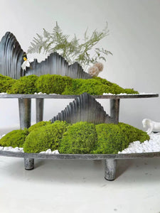 VICKY YAO Design Aesthetic - Exclusive Design Handmade Preserved Moss Feng Shui Realistic Bonsai Art