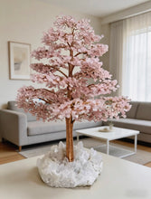 画像をギャラリービューアに読み込む, VICKY YAO - Handmade Natural Crystal Feng Shui Bonsai Tree, Aventurine, Rose Quartz, Clear Quartz &amp; Aquamarine, Crystal Tree Gift