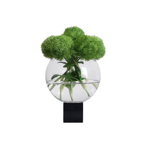 VICKY YAO Design Aesthetic - Exclusively Designed Green Real Touch Dianthus Arrangement with Lifelike Texture