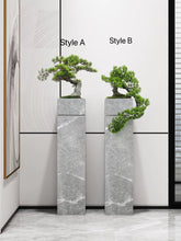 將圖片載入圖庫檢視器 VICKY YAO Faux Bonsai - Exclusive Design Luxury Handmade Marble Stand Faux Bonsai Art Work