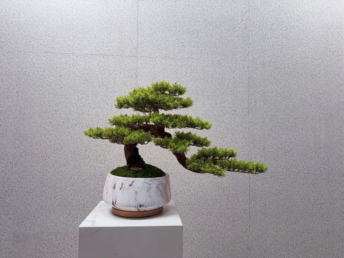 VICKY YAO Faux Plant - Exclusive Design Luxury Faux Green Bonsai Art