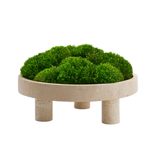 Load image into Gallery viewer, VICKY YAO - Natural Roman Travertine Bowl with Preserved Moss Wabi-Sabi Aesthetic Home Decor | Handmade Zen Art