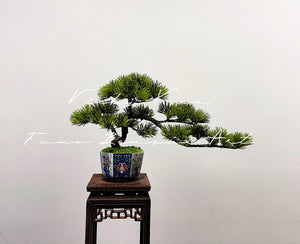 VICKY YAO Design Aesthetic - Exclusive Design Enamel Craft Basic Faux Bonsai Art 35x14x20