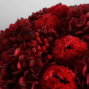 VICKY YAO Fine Art - Christmas red realistic floral decoration art 70 x 40cm H