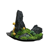 Load image into Gallery viewer, VICKY YAO -Preserved Moss Rock Garden | Zen Stone Landscape Arrangement | Maintenance-Free Japanese Style Decor | Modern Minimalist Home Art L33xH28cm