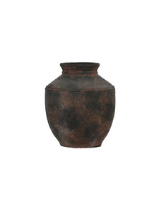 VICKY YAO -  Handmade Japanese studio art pottery Vase textured grey Ceramic Vase – Rough Potter Without flowers Wabi Sabi Vase