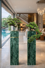 画像をギャラリービューアに読み込む, VICKY YAO - Natural Indian Green Marble Base Artificial Bonsai Luxury Hotel Art Decor Modern Zen Sculpture for Lobby &amp; Interior Design