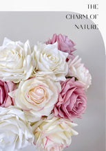 Load image into Gallery viewer, VICKY YAO-Real Touch White Roses Arrangement White Real Touch Flower Arrangement Artificial Faux Silk Flowers Real Touch Roses Centerpiece