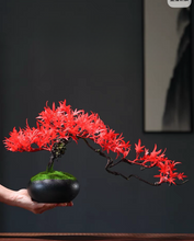 將圖片載入圖庫檢視器 VICKY YAO - Handmade Red artificial maple leaf in Realistic Pot Bonsai Art 45 x 20 x 22cmH