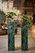 画像をギャラリービューアに読み込む, VICKY YAO - Natural Indian Green Marble Base Artificial Bonsai Luxury Hotel Art Decor Modern Zen Sculpture for Lobby &amp; Interior Design