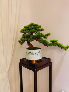 VICKY YAO Faux Plant - Exclusive Design Luxury Faux Green Bonsai Art