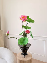 Load image into Gallery viewer, VICKY YAO - Japanese Antique Bronze Lotus Floral Arrangement | Luxury Faux Lotus Sculpture