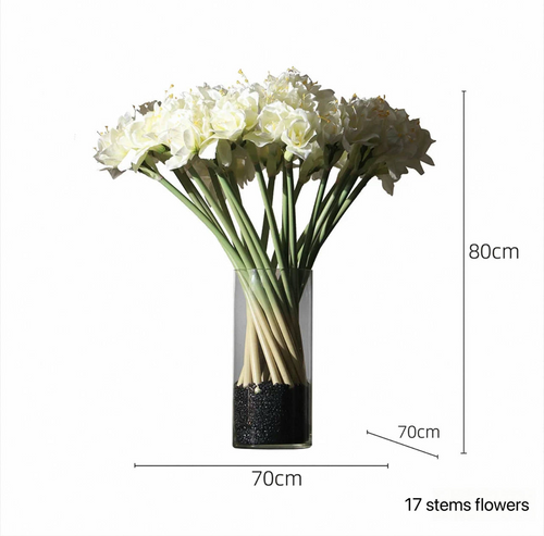 VICKY YAO Design Aesthetic - Recent hotel flower art aesthetic design, white clivia flower art