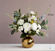 Load image into Gallery viewer, VICKY YAO Faux Floral - Exclusive Design Cotton Rose Floral Arrangement