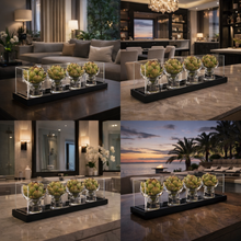 Load image into Gallery viewer, VICKY YAO- Luxury Faux Artichoke Centerpiece | Modern Glass Display Decor | High-End Hotel Lobby Table Styling | Designer Home Accent
