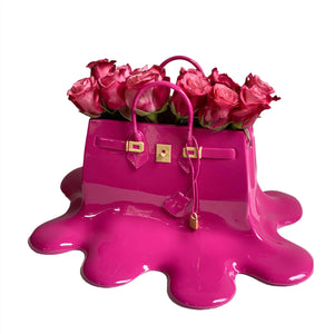 VICKY YAO Art Series - Creative Exclusive Design Bag Vase With Any Faux Floral You Like
