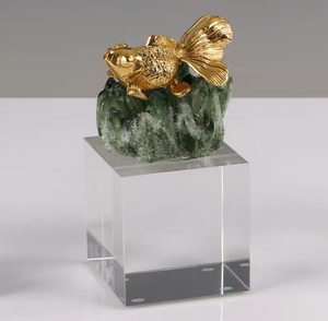 VICKY YAO Table Decor - Exclusive Design Luxurious Goldfish Natural Crystal Table Art