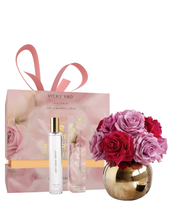 Load image into Gallery viewer, VICKY YAO FRAGRANCE - Natural Touch Mix 12 Alice Roses Golden Ceramic Pot &amp; Luxury Fragrance 50ml