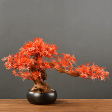 画像をギャラリービューアに読み込む, VICKY YAO Faux Plant - Exclusive Design Artificial Red Maple Leaf Bonsai Arrangemen