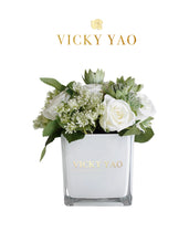 Load image into Gallery viewer, VICKY YAO FRAGRANCE - Exclusive Design Wedding Style Artificial Rose Arrangement &amp; Luxury Fragrance 50ml