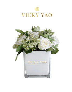 VICKY YAO FRAGRANCE - Exclusive Design Wedding Style Artificial Rose Arrangement & Luxury Fragrance 50ml