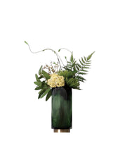 画像をギャラリービューアに読み込む, VICKY YAO Faux Floral - Exclusive Design Luxury Artificial Floral Arrangement With Green Vase