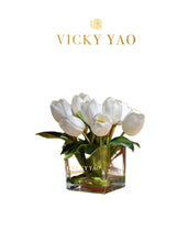 画像をギャラリービューアに読み込む, VICKY YAO FRAGRANCE - Exclusive Design Natural Touch Faux Tulips Arrangement &amp; Luxury Fragrance 50ml