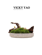 Load image into Gallery viewer, VICKY YAO Preserved Moss - Love Nature Preserved Moss In Artificial Marble Base