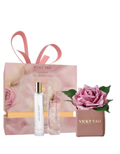 將圖片載入圖庫檢視器 VICKY YAO x Kogan - Natural Touch Super Large 12cm Fuchsia Damask Rose &amp; Luxury Fragrance Gift Box 50ml