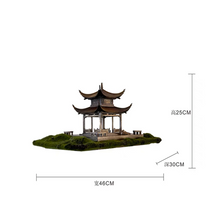 Load image into Gallery viewer, VICKY YAO Bonsai Art - Exclusive Design Suzhou Traditional Garden Aesthetic Gazebo Faux Moss Bonsai Art
