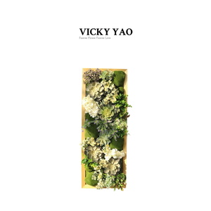 VICKY YAO Faux Plant - Exclusive Design Faux Succulents Floral Arrangement Wall Decor