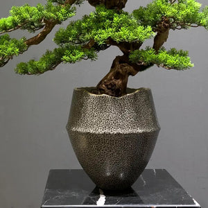 VICKY YAO Faux Bonsai - Exclusive Design Artificial Bonsai Arrangement In Ceramic Pot Gift for Him