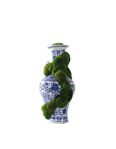 VICKY YAO Moss Art - Exclusive Design Chinese Porcelain Damaged Style Preserved Moss Art