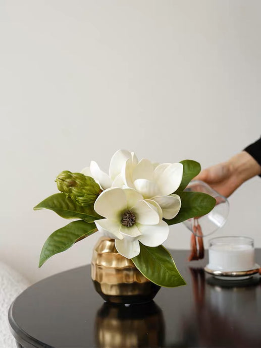 VICKY YAO Faux Floral - Exclusive Design Artificial Magnolia Arrangement