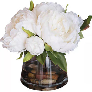 VICKY YAO Faux Floral -Exclusive Design Gorgeous Artificial Peony Flower Arrangement