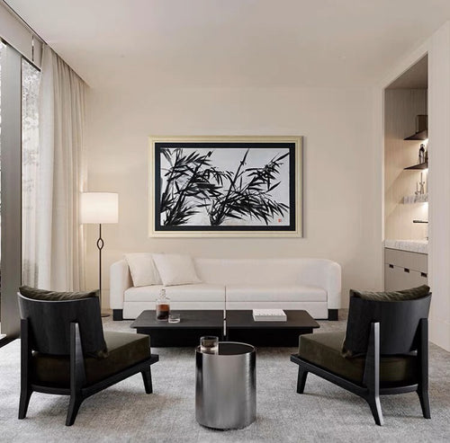 VICKY YAO Wall Decor - Exclusive Design Hand Painting Oriental Aesthetics Bamboo Art