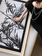 画像をギャラリービューアに読み込む, VICKY YAO Wall Decor - Exclusive Design Hand Painting Oriental Aesthetics Bamboo Art