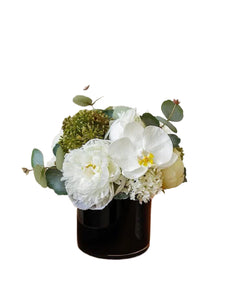 Vicky Yao Faux Floral - New Arrival Elegant Real Touch Artificial Orchid Arrangement in Black Pot