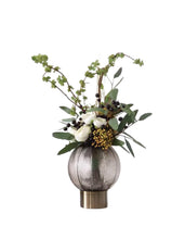 画像をギャラリービューアに読み込む, VICKY YAO Faux Floral - Brown/Green  Ball Vase Artificial  Flower Arrangement