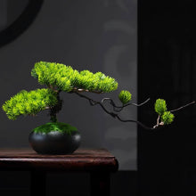 將圖片載入圖庫檢視器 VICKY YAO Faux Bonsai - Natural Fresh Green Pine Artificial Bonsai Arrangement &amp; Luxury Bonsai Fragrance 50ml