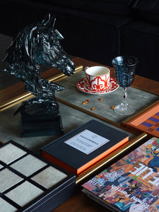 VICKY YAO Table Decor - Luxury Danish Crystal Resin Clean Ice Blue Horse Table Decor